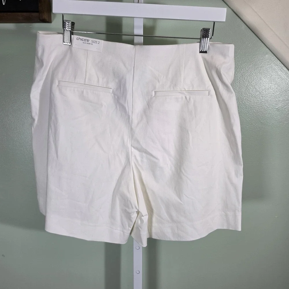 Chicos‎ Brigitte Pull On Assymetrical Wrap Skort Alablaster Size 2 (Large 12/14)